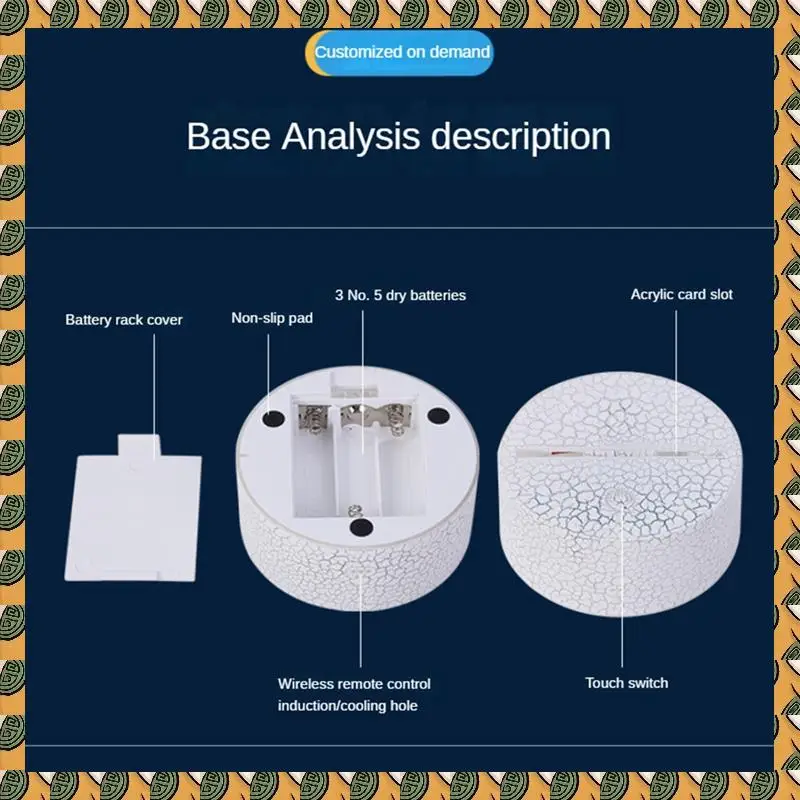 

A77I 3D LED Lamp Night Light For Children 16 Colors Change Nightlight Bedroom Decor Birthday Christmas Gifts For Kids Durable