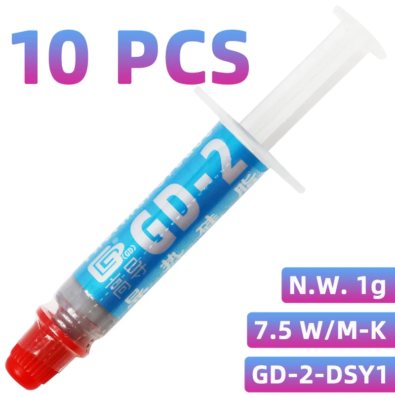 GD-2 Koelpasta Processor Vet Compound Siliconen 1/3/7/15/30g 7.5 W/M-K Voor CPU GPU Printer Koellichaam Koeling Koeler SY30