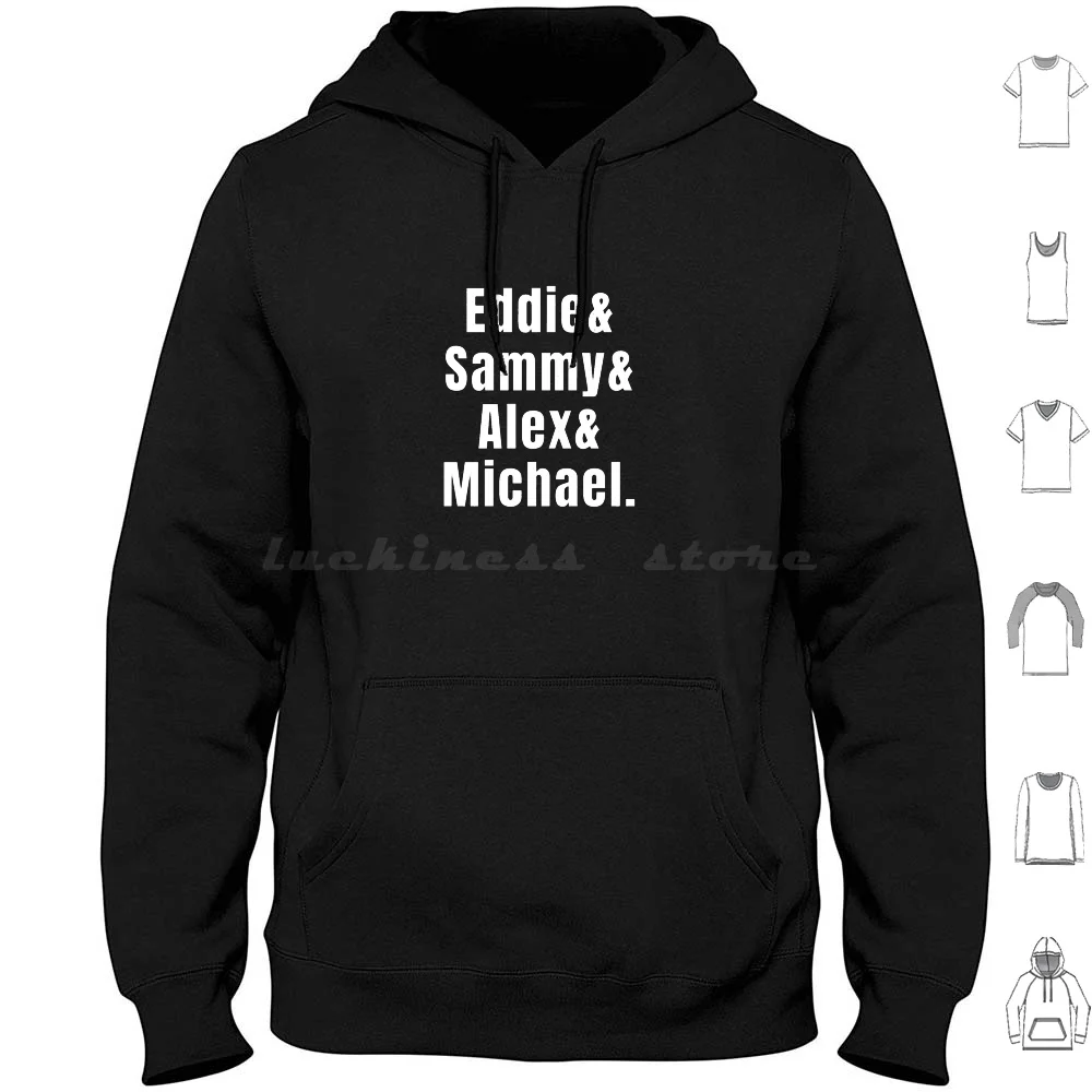 Famous Band Members Name Hoodies Long Sleeve Van Hagar Eddie Alex Sammy Hagar Michael Anthony Band Classic Punk Music