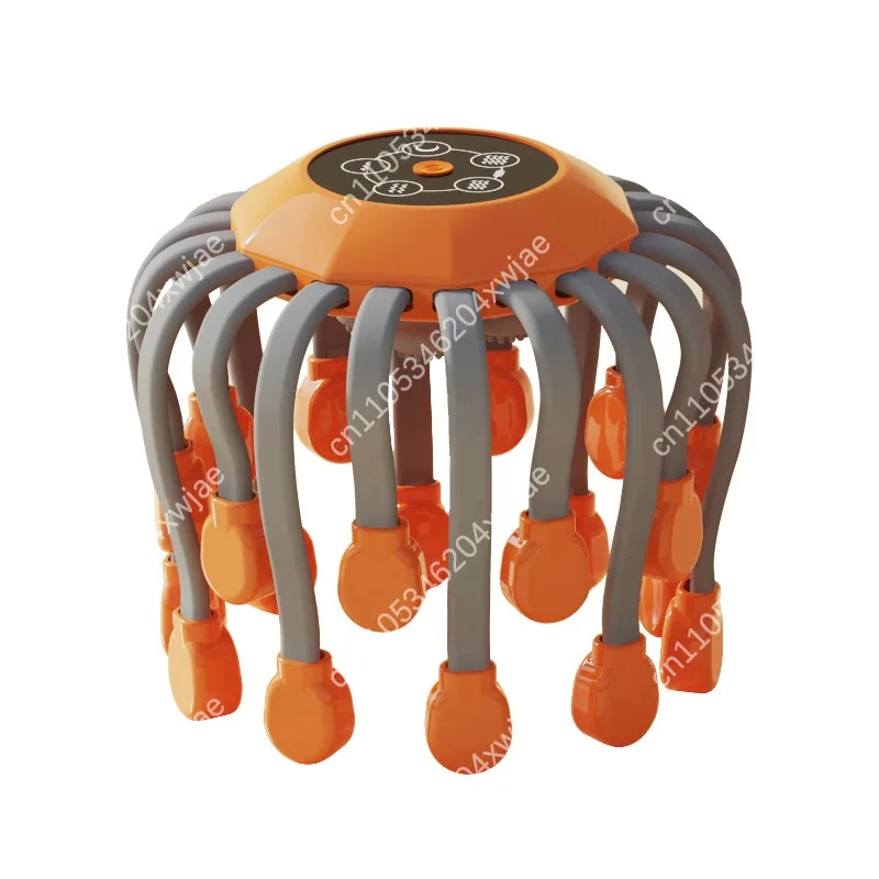 Electric 20-Claw Head Massager, Octopus Style Sleep Acupoint Massager, Stress Relief Head Relaxation Device