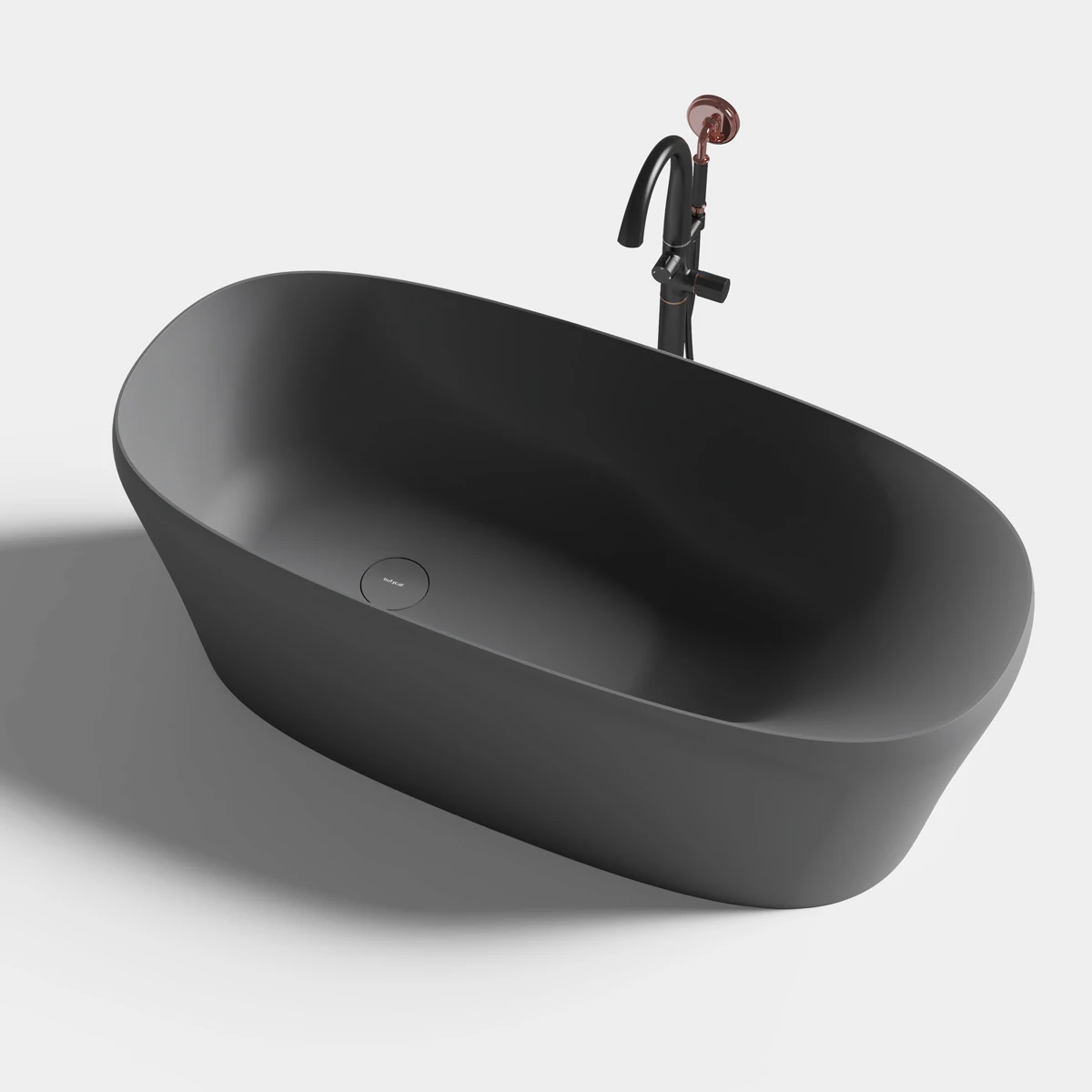 15 Years OEM/ODM Experience Factory Offers Modern Acrylic Matte Freestanding Bathtub 1 Person Portable Good Price Bathroom