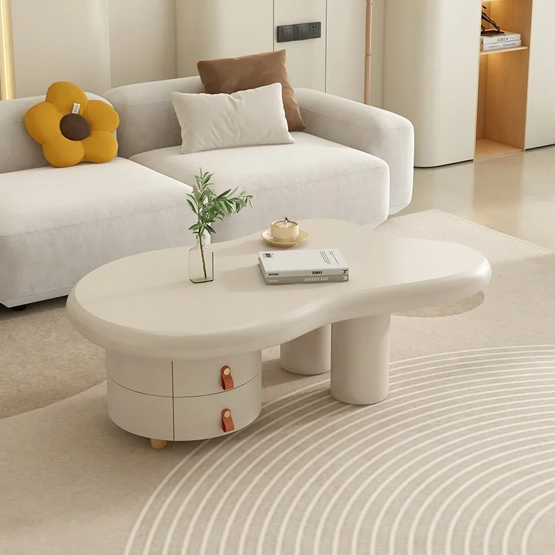Creative special-shaped cloud coffee table small apartment cream wind irregular living room home artistic light luxury  table
