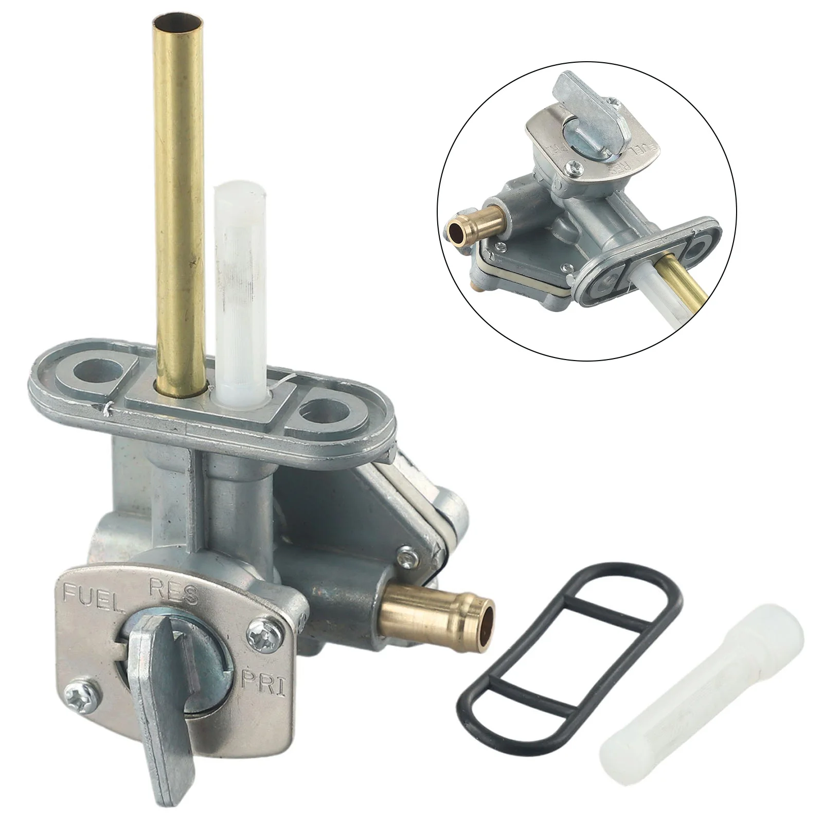 Aluminum Fuel Petcock for Kawasaki For EN500 Vulcan 500 and ZR750 Zephyr Designed with ON/OFF/RESERVE Functions