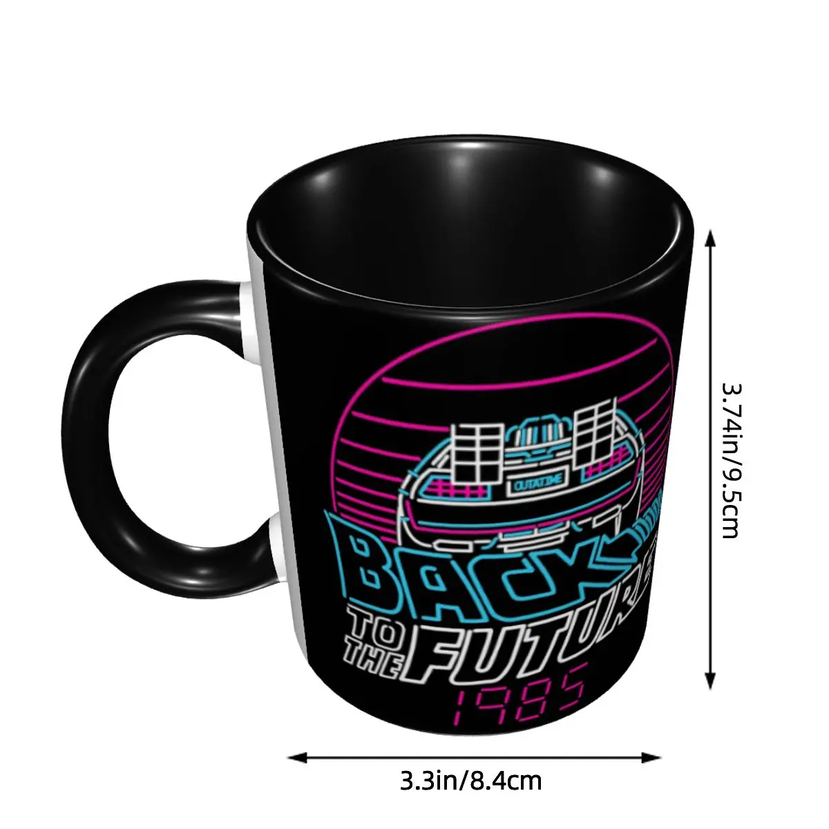 Back To The Future 80s Delorean Future 1985 Mug Ceramic Coffee Cups Tea Mugs Milk Cup Drinkware Gifts for Woman Man DIY Custom