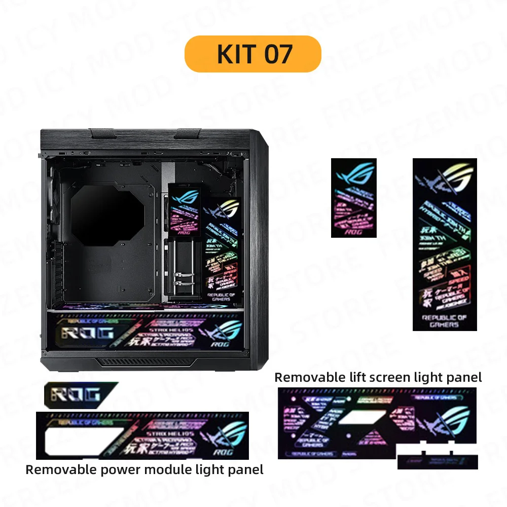ASUS GX601 ROG STRIX HELIOS専用　ARGBパネルキット 4個 ROG Strix Helios GX601 パネルキット ARGB レーザー彫刻照明