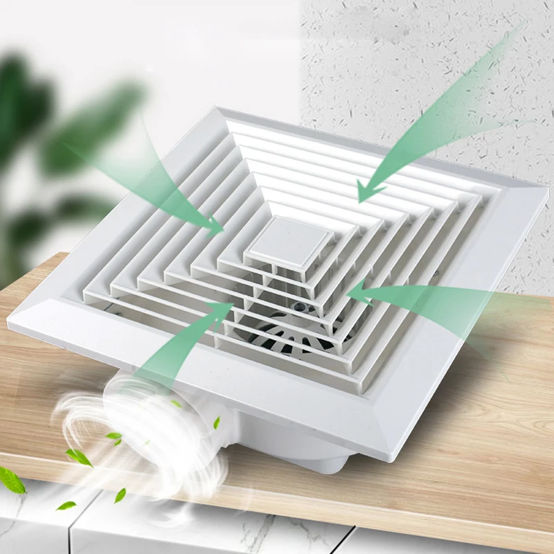 220V 8 Inch Plastic Ceiling Mount Duct Extractor Fan Home Office Use Air Ventilation Fan Bathroom Kitchen Exhaust Fan