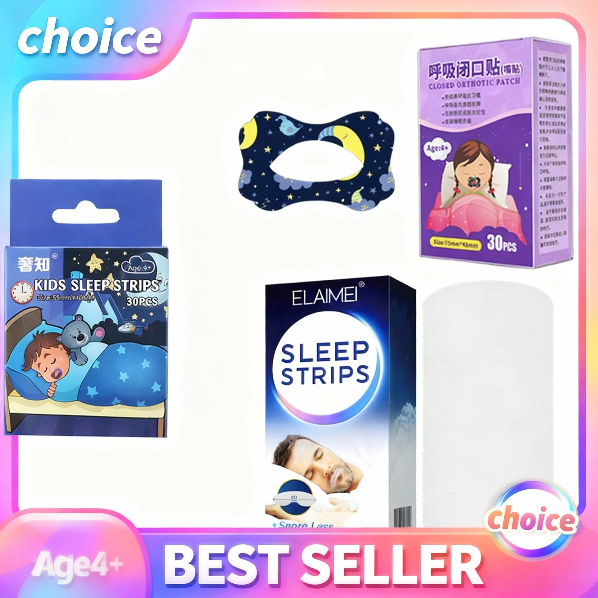 New High-end 30pcs Anti Snoring Stop Snoring Mouth Closure Tape Breathing Correction Patch Shut Up Patch Orthosis Tape Sleeping
