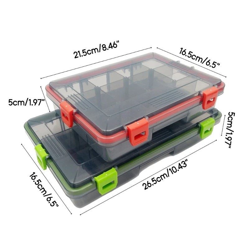 Fishing Tackle with Adjustable Dividers Waterproof Tackle Dividers Box