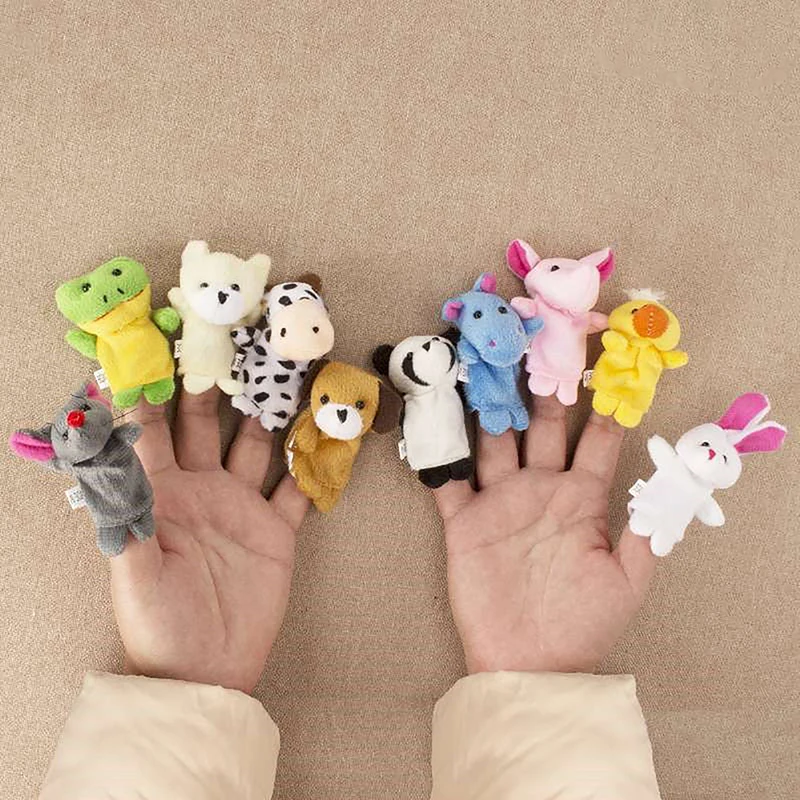 Cartoon Hand Doll Finger Puppet Baby Child Comfort Doll Plush Toy Finger Puppet Hand Puppet Small Toy Mini Toy Fingertip Doll