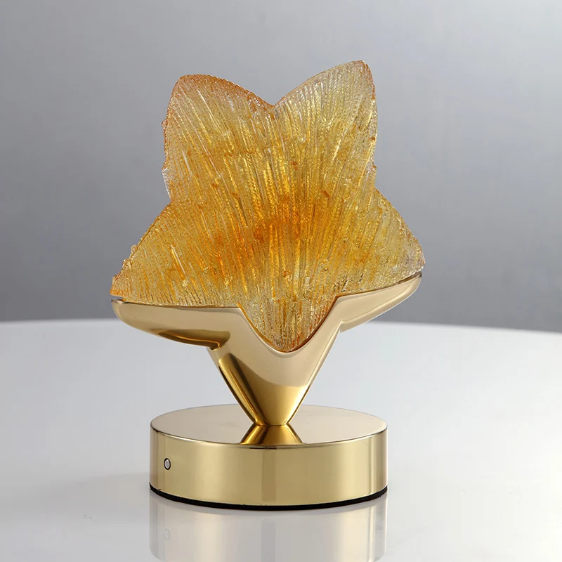 جو مزجج قديم نجمة ثلاثة ألوان يعتم ضوء الليل حلم هدية البضائع زخرفة #5