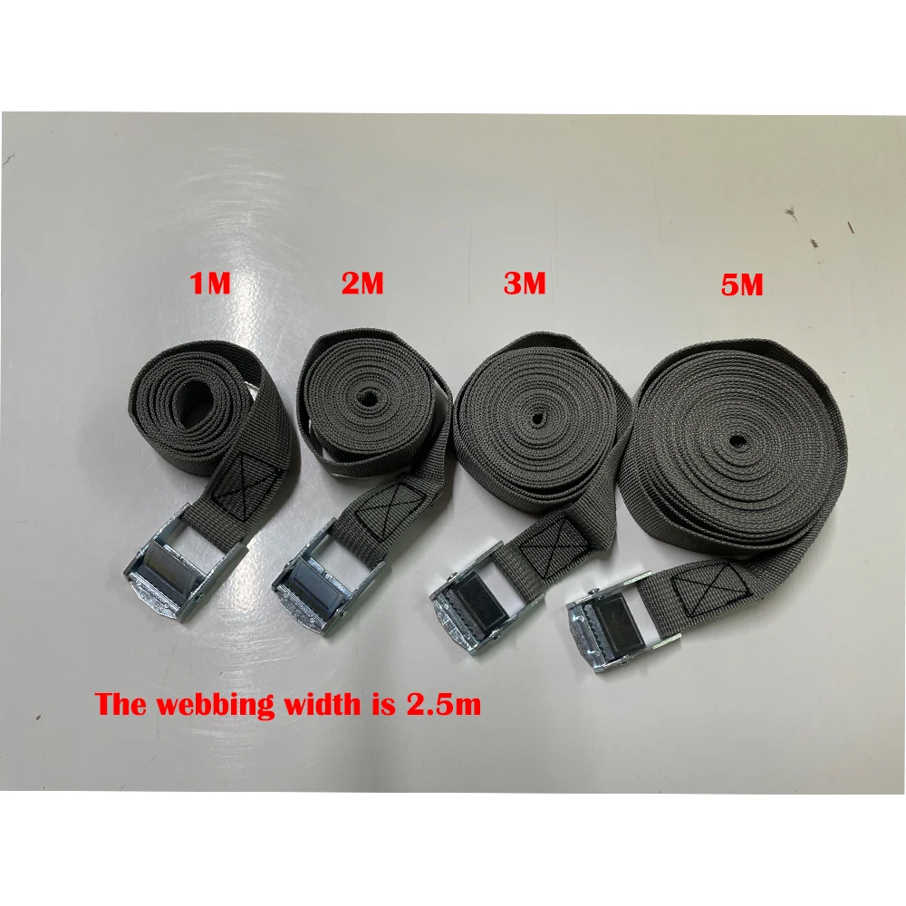 Cargo Straps With Buckle Tie-Down Belt for Motorcycle Car Bicycle Metal Tow Rope Strong Ratchet Fixing Belt for Luggage Bag