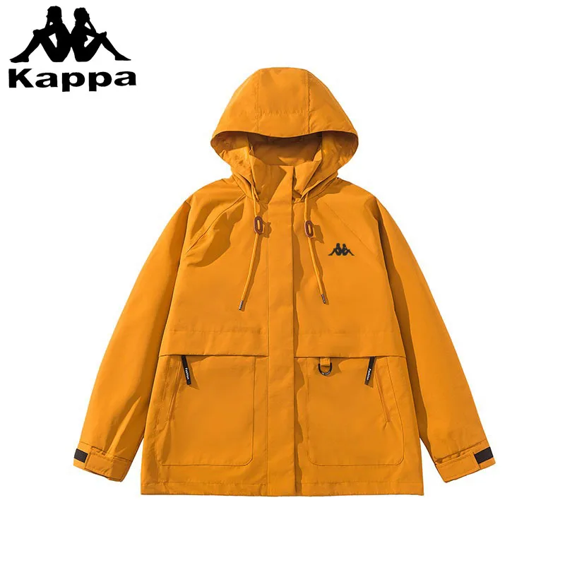 Kappa Jackets For Men And Women Clothing 2024 Autumn Winter New Hooded Jacket Windproof Outdoor Jacket Luxury Brand Windbreaker