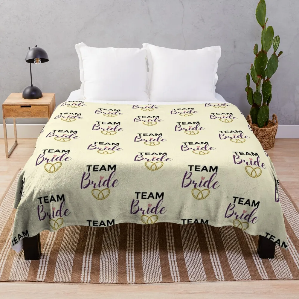 Team Bride Bachelorette Party, Bridesmaid Throw Blanket Thin Decorative Sofas Sleeping Bag Blankets