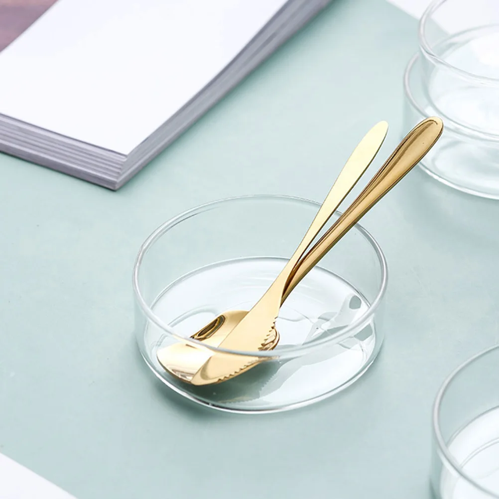 

2Pcs Mini Glass Plate Transparent Fruit Cake Plate Salad Dessert Tray Decorative Home Use Salad Serving Dish Dessert Dish