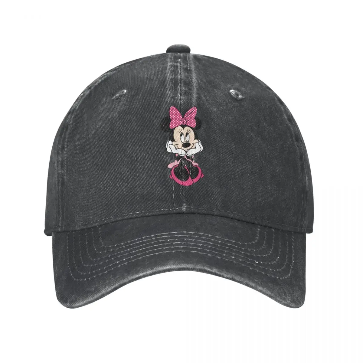 Mickey Mouse Lovely Cartoon Minnie Baseball Cap Vintage Distressed Cotton Sun Cap for Men Women Outdoor Travel Gift Hats Cap