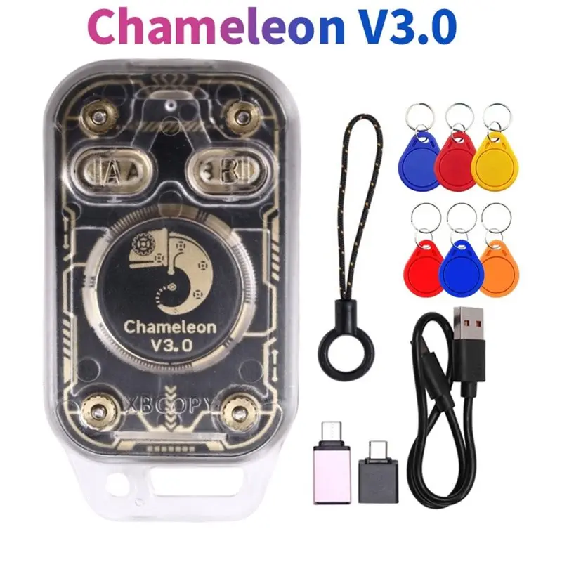 AA84 Chameleon V3.0 RFID Smart Chip Reader ID IC Tag Copyer Reader Writer Smart Card Emulator+3XUID/CUID Keychain