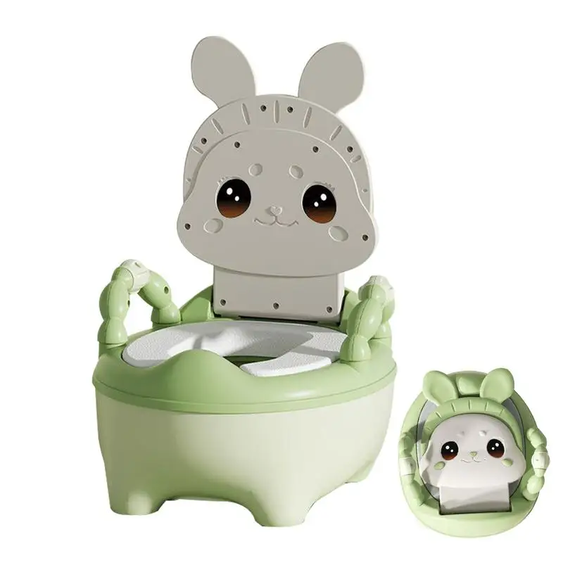 

Portable Travel Potty Cute Cartoon Rabbit Lightweight Potty Seat Slip-Resistant Base Kids Drawer-type Toilet Seat With Handle