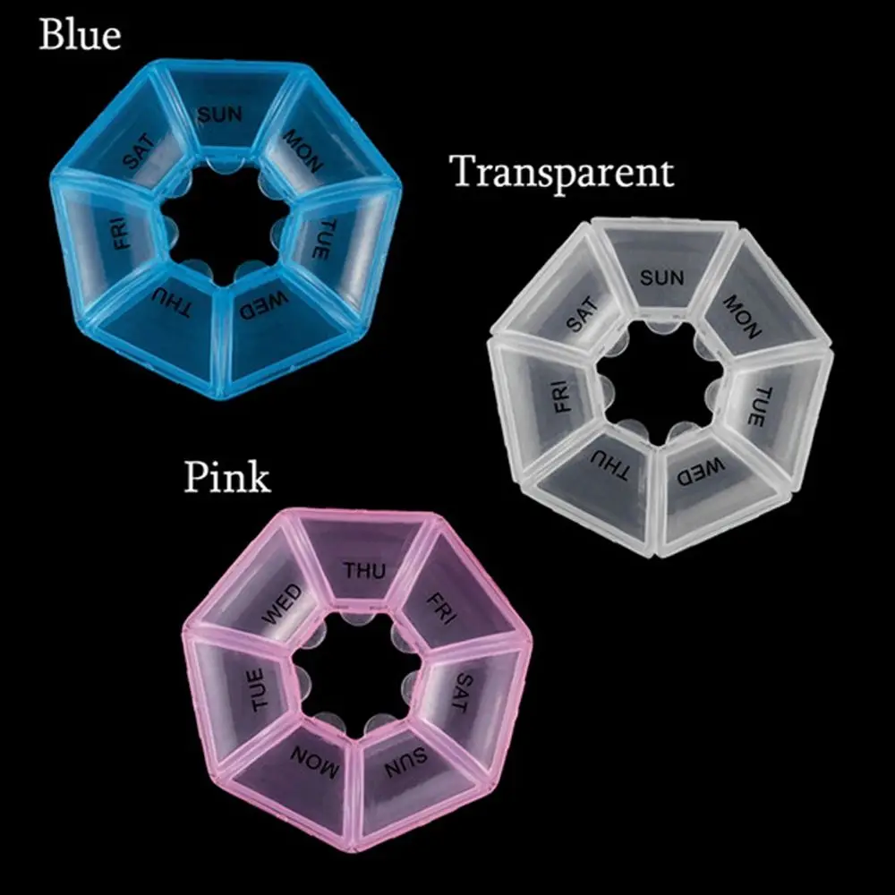 حاوية تخزين أقراص مريحة، موزع حبوب الفيتامينات للسفر، صندوق حبوب الدواء الأسبوعي، علبة حبوب الدواء، منظم الدواء #6