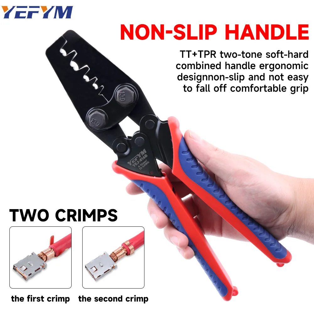 Automotive Connector Wiring Large Terminal Crimping Pliers, Battery Terminal Insert (Spade Terminal) Wire Lug Pliers YEJ-416B