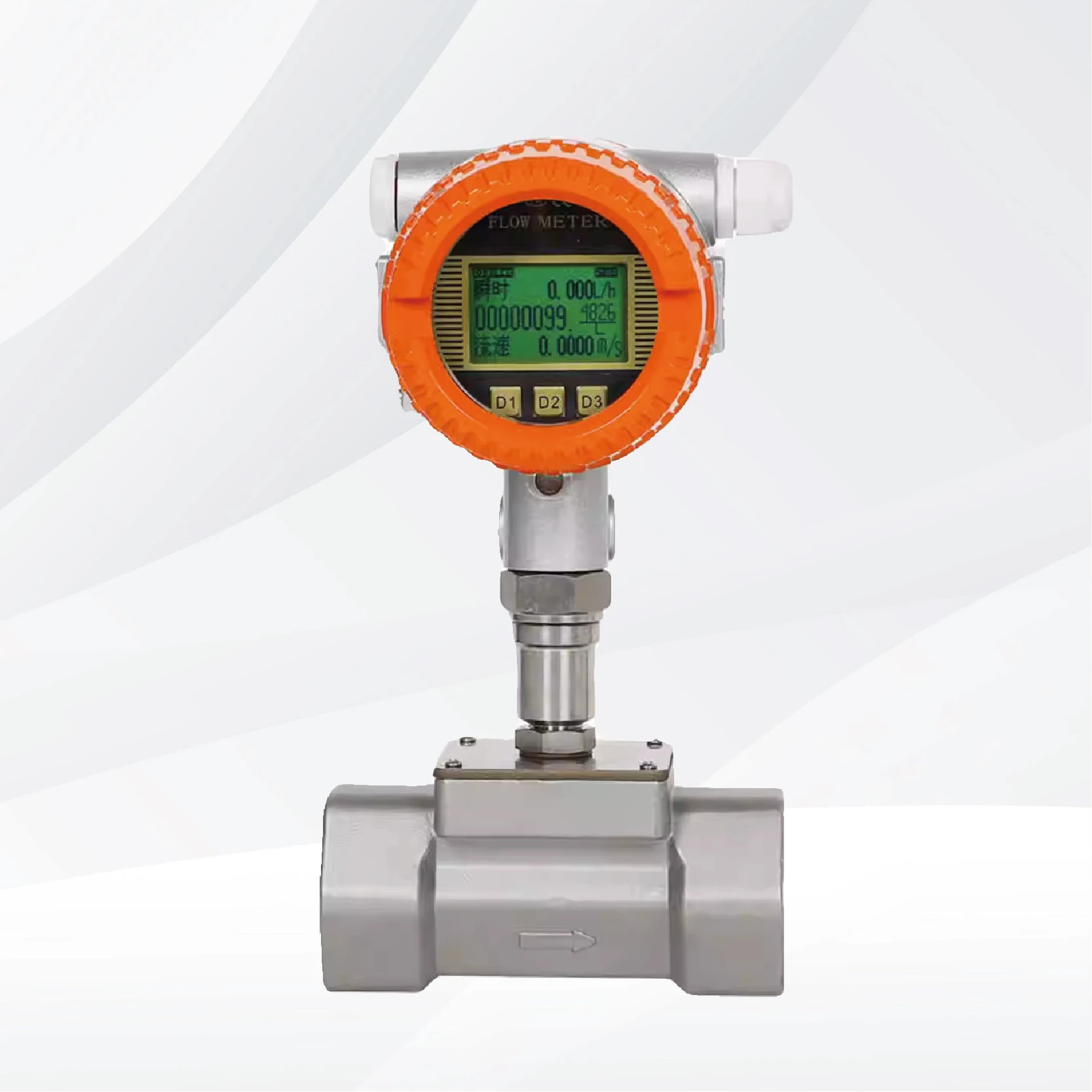 Turbine Flowmeter Liquid Water Methanol Stainless Steel Sensor Electronic Digital Display Meter
