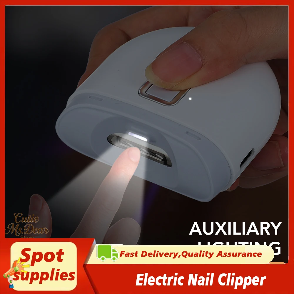 

Электрическая машинка для стрижки ногтей, автоматическая 2-скоростная шлифовальная машинка для ногтей для детей и взрослых, триммер для ногтей с зарядкой через USB, мини-маникюр на ладони, светодиодный