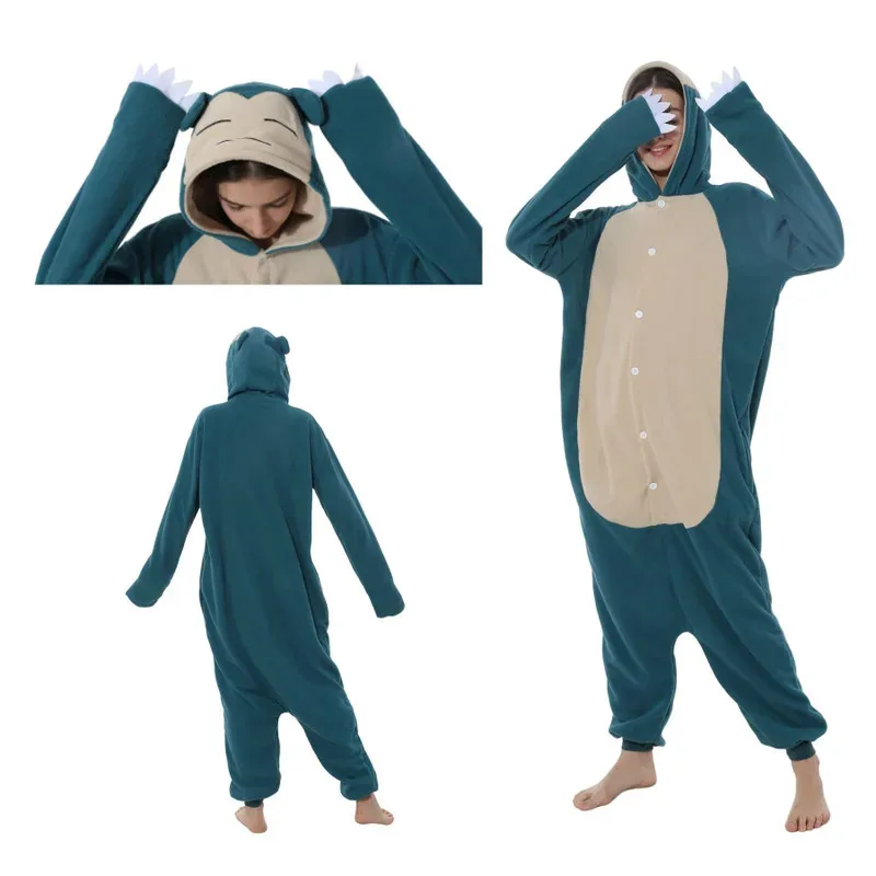 Gengar Kigurumi Onesie Snorlax Eevee Squirtle Pijama Cosplay disfraz Halloween adulto Anime Umbreon pijamas regalo
