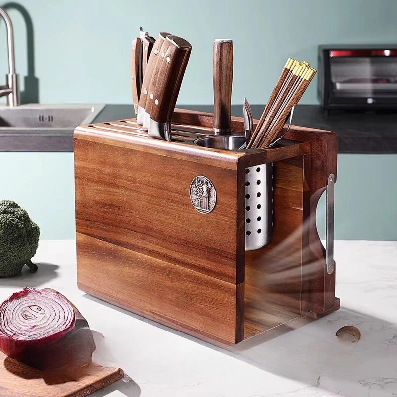 حامل سكاكين متعدد الوظائف، رف تخزين سكاكين المطبخ، حامل سكاكين الكل في واحد وعصا الأكل، منظم أنبوب عود الأكل #3