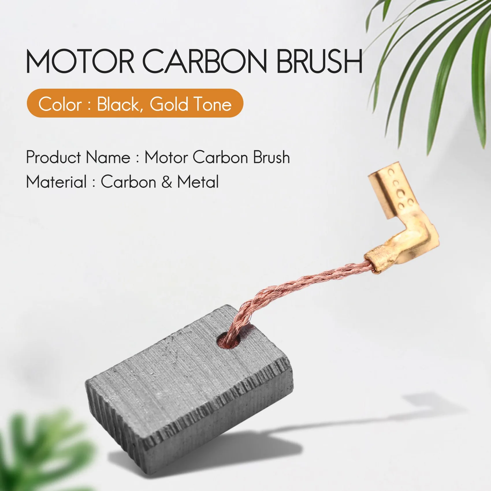 ABMO 2 cepillos de carbón eléctricos para motor de 16 mm x 11 mm x 5 mm para 9553NB
