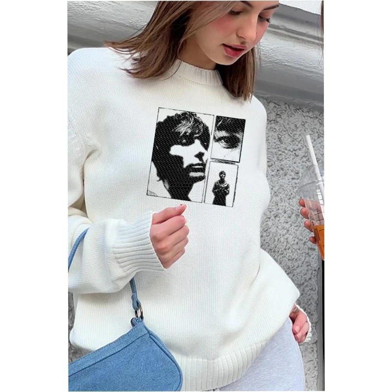 Women Hip Hop Street Harajuku Sweater Autumn And Winter Oversized O Neck Knit Pullover Sweaters Kawaii Fashion  Loose Knitwear