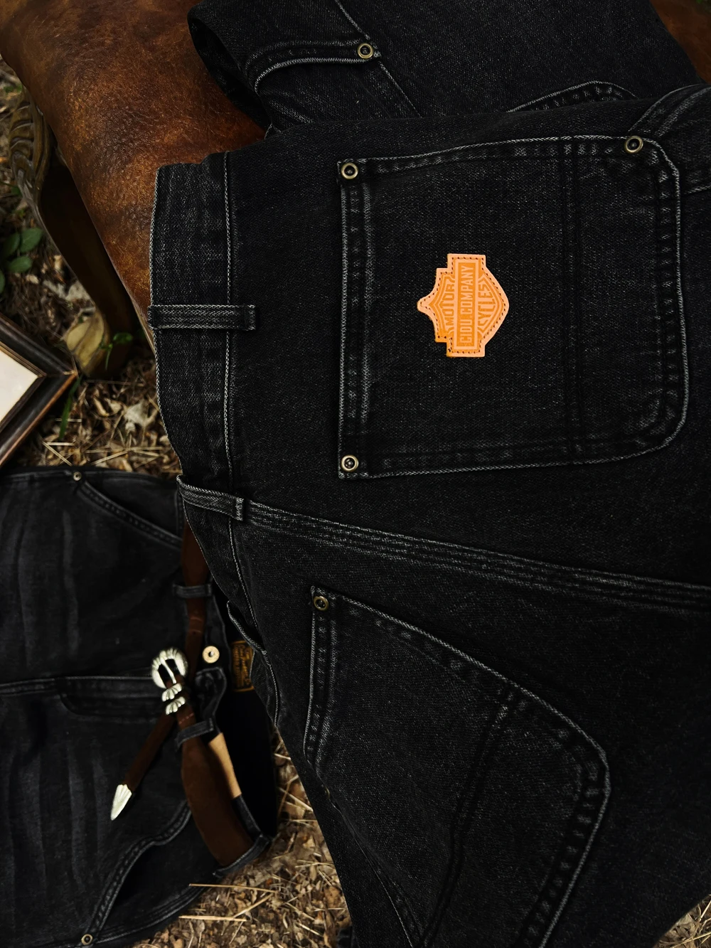 Tailor Brando B01 Lumberjack Pants 12.8OZ Denim YKK Zipper Washed Distressed Vintage Men's Jeans