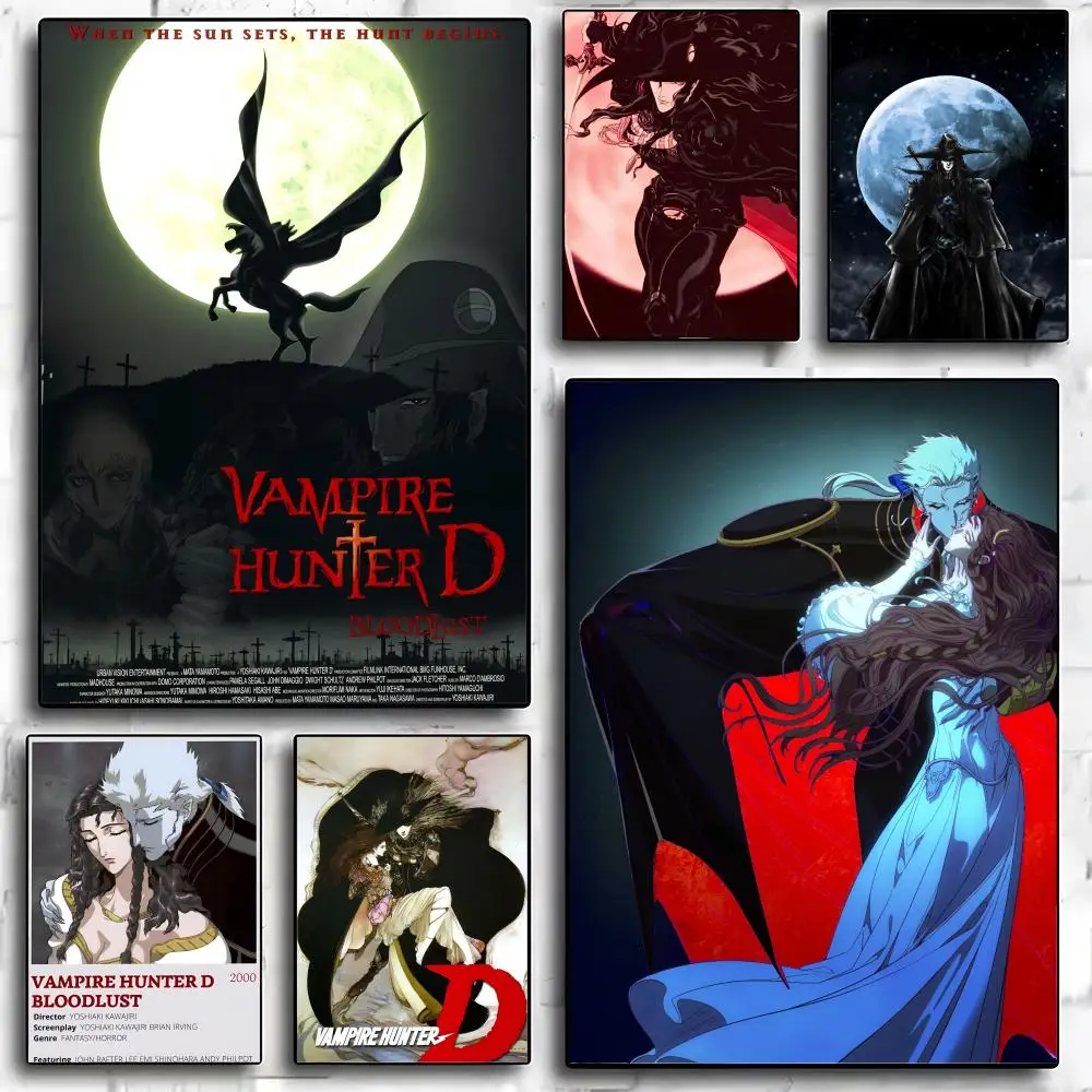 Anime V-Vampire Hunter D BloodlustS Poster Suitable For Living Room,bedroom,bar,Hallway Bar Wall Art Prints Decoration Gifts