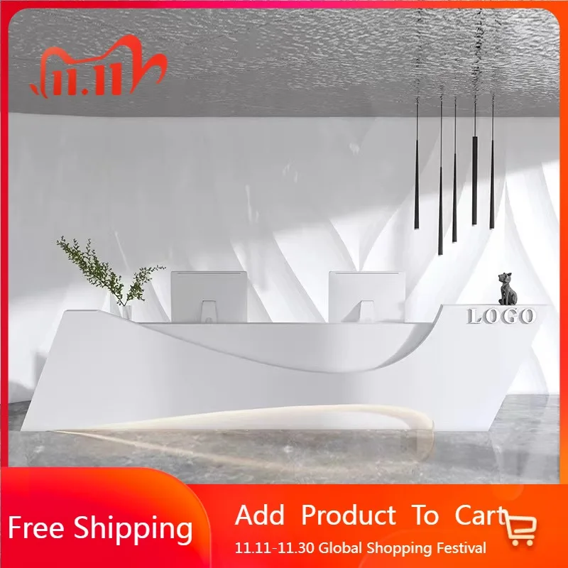 

Shop Luxury Reception Desks Aesthetic Simple Best Company Reception Desks Salon Wood Bar Welcome Mostrador De Tienda Furniture