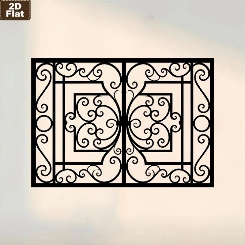 CIFBUY Eisen-Wandkunst Vintage-Schriftrolle Metallskulptur Europäisches Dekor-Schild für Zuhause, Innen- und Außenbereich, Garten, Einfach aufzuhängen