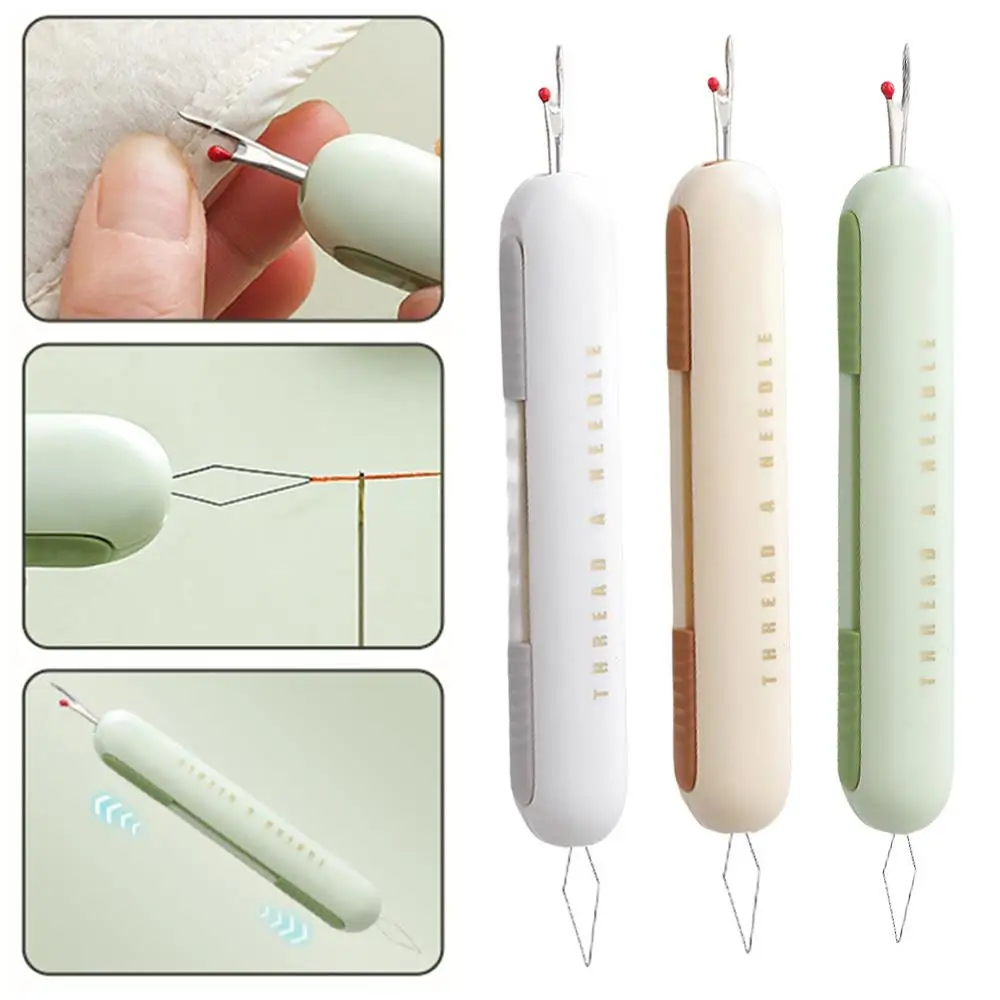 2 in 1 Needle Threading and Seam Kit Seam Ripper Seam Ripper Tool Needle Threader Double Ended Design Multifunctional Household