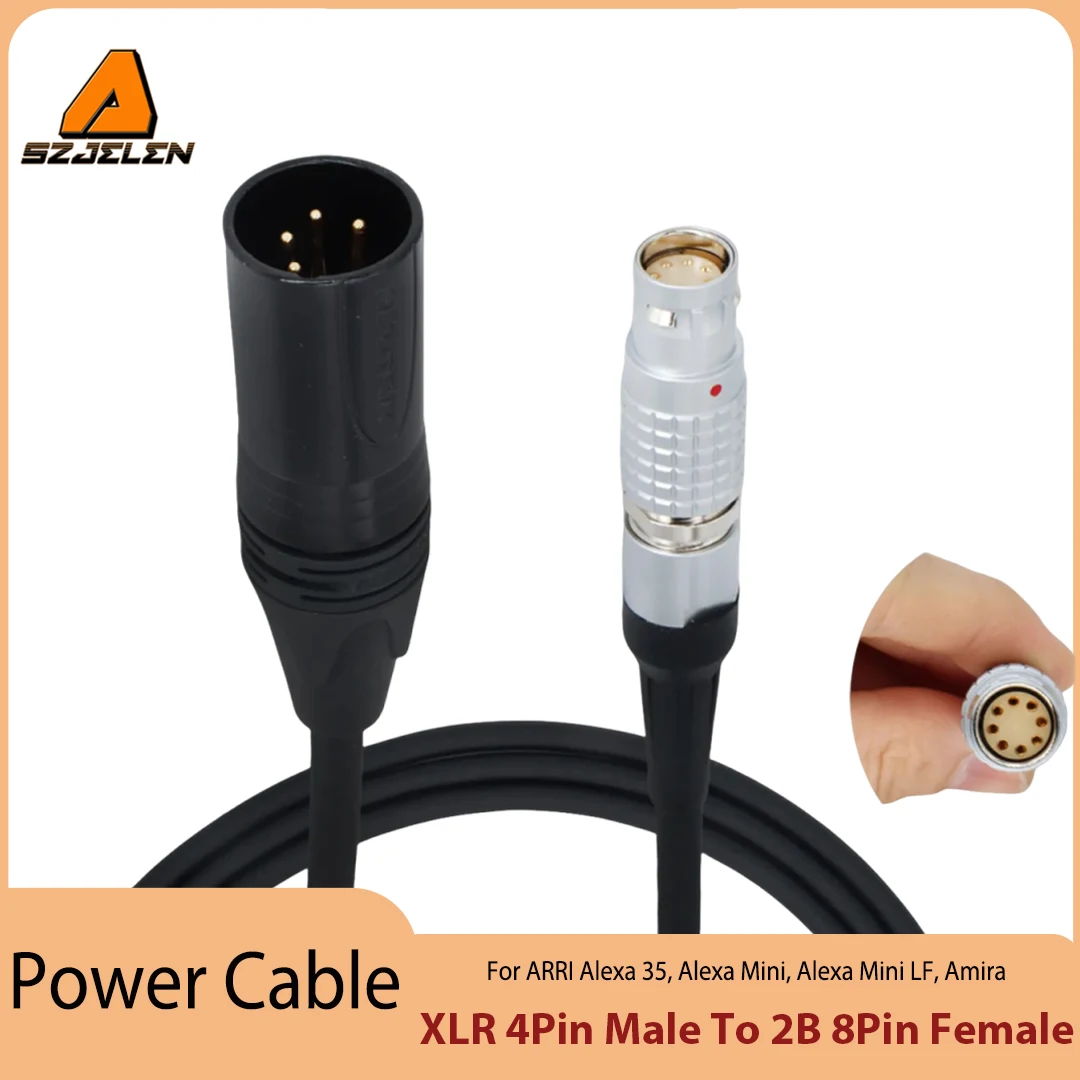 Hot Sale XLR 3Pin/XLR 4Pin to 2B 8Pin Female Power Cable For ARRI Alexa 35, Alexa Mini, Alexa Mini LF, Amira Camera
