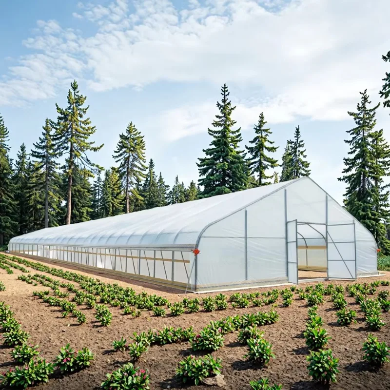Tienda de campaña de jardín con invernadero de película de PE galvanizada W30ft L30ft H12ft, transmitancia de luz 92% para cultivo de plantas agrícolas
