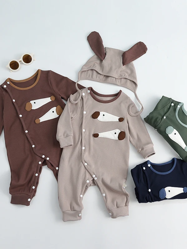 Adorable bébé début automne tenue longue Sve Onesie à la mode infantile en plein air collant taille haute jambe large coton Rer