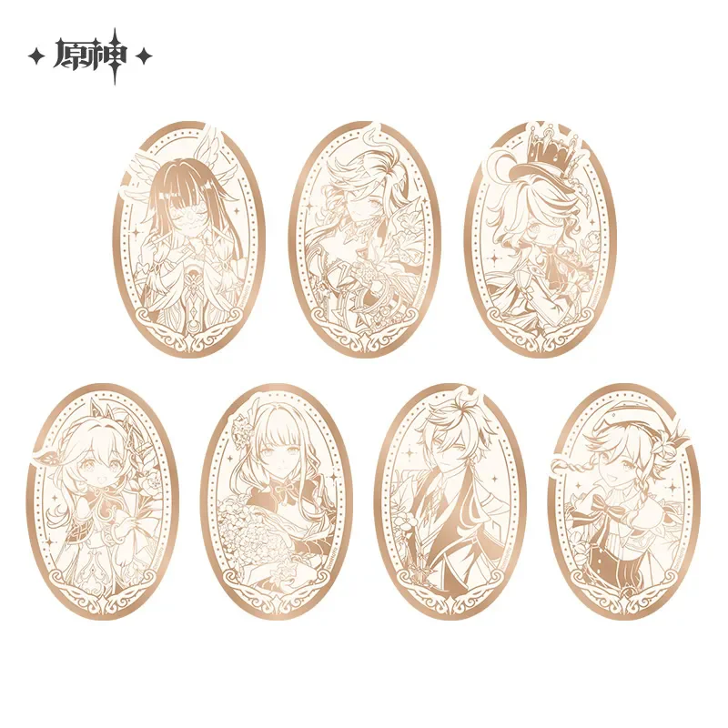 

[Подлинная] miHoYo Game Genshin Impact Серия для празднования 5-й годовщины Зеркальный значок Аниме Опора Мультяшная брошь Косплей Рождественский подарок