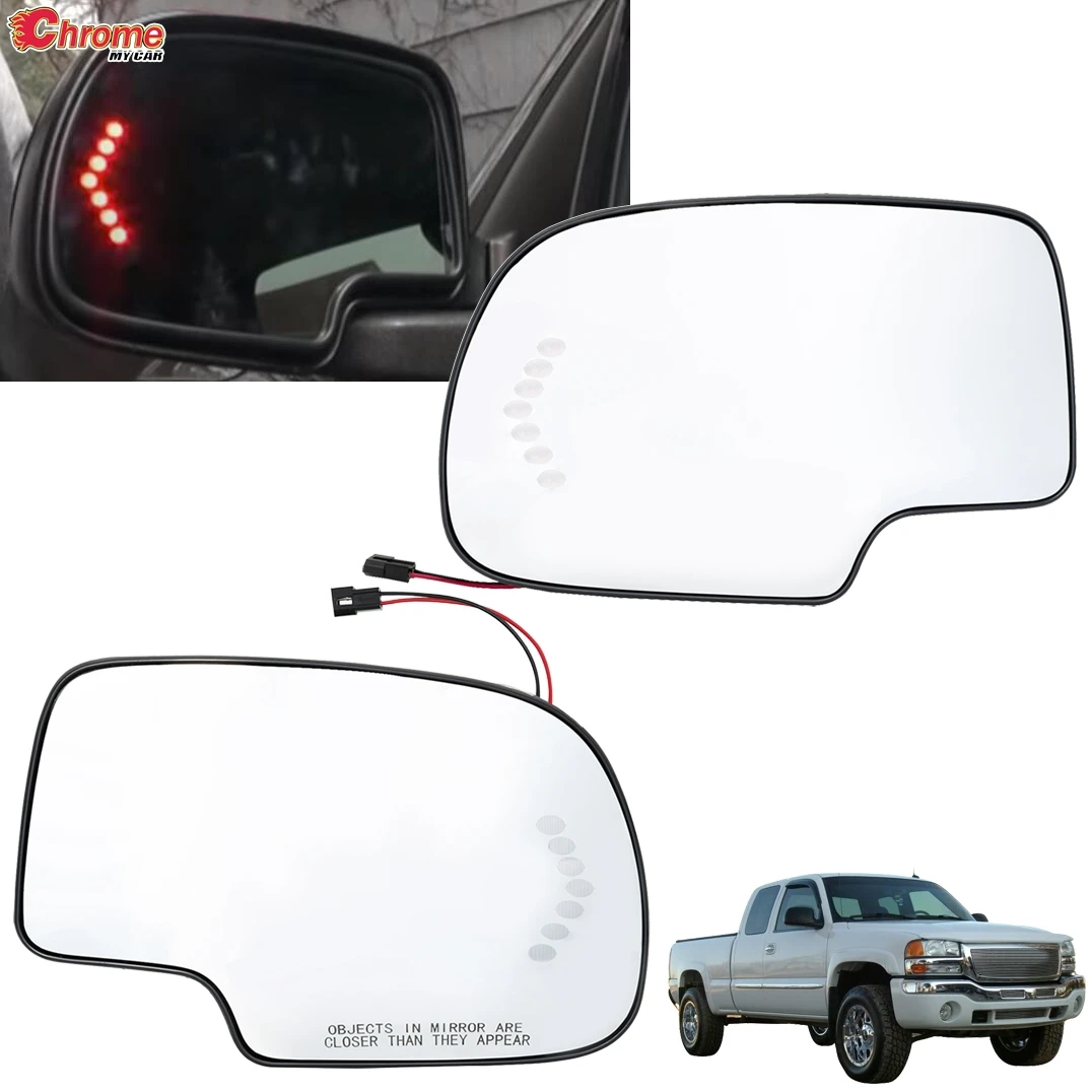 

Для GMC Sierra Yukon Cadillac Chevy Silverado 2003 2004 2005-07 левое и правое боковое зеркало, стекло указателя поворота, зажим с подогревом