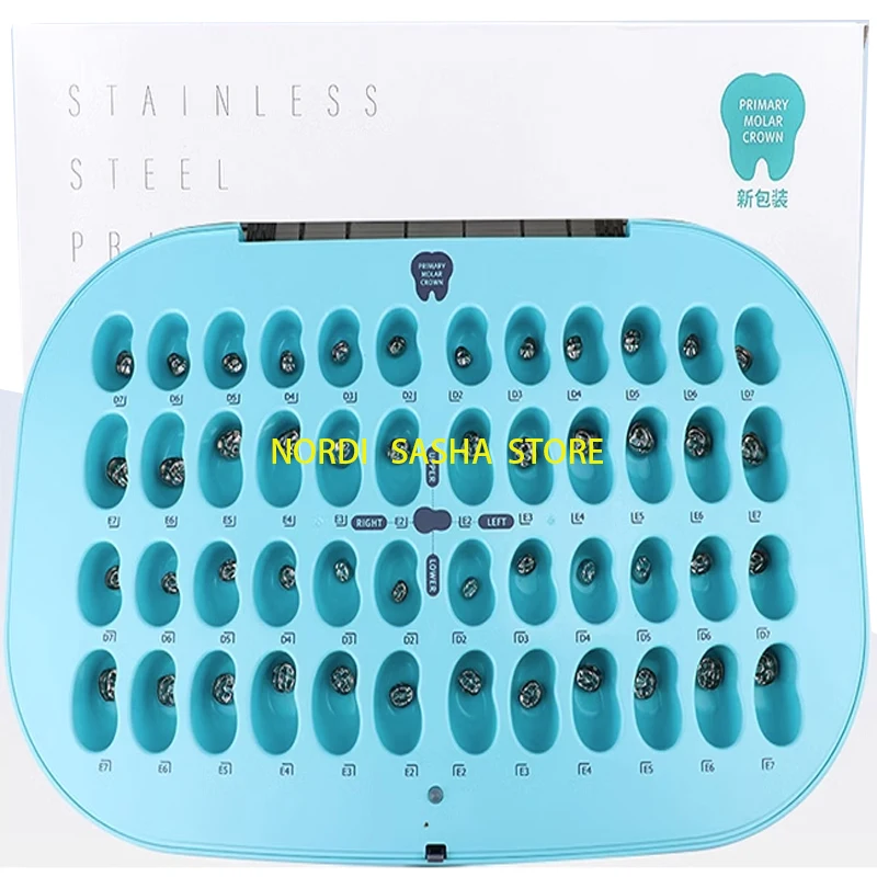 48/96Pcs Korea SHINHUNG Dental Kids Crown Primary Molar Temporary Teeth Crown Stainless Steel Orthodontic Teeth Crown For Kids