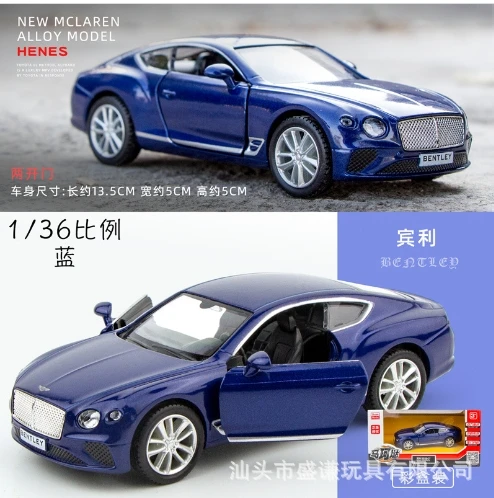 MaKeda1:36 Bentley Continental GT sports car High Simulation Diecast Car Metal Alloy Model Car Children\'s toys collection gifts