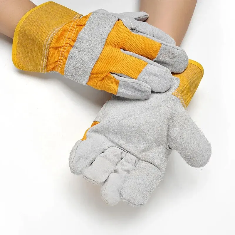 Full Palm Welding Gloves Cowhide Splicing Thickened Wear-resistant Insulated Welding Gloves Special Insulated Welding Gloves