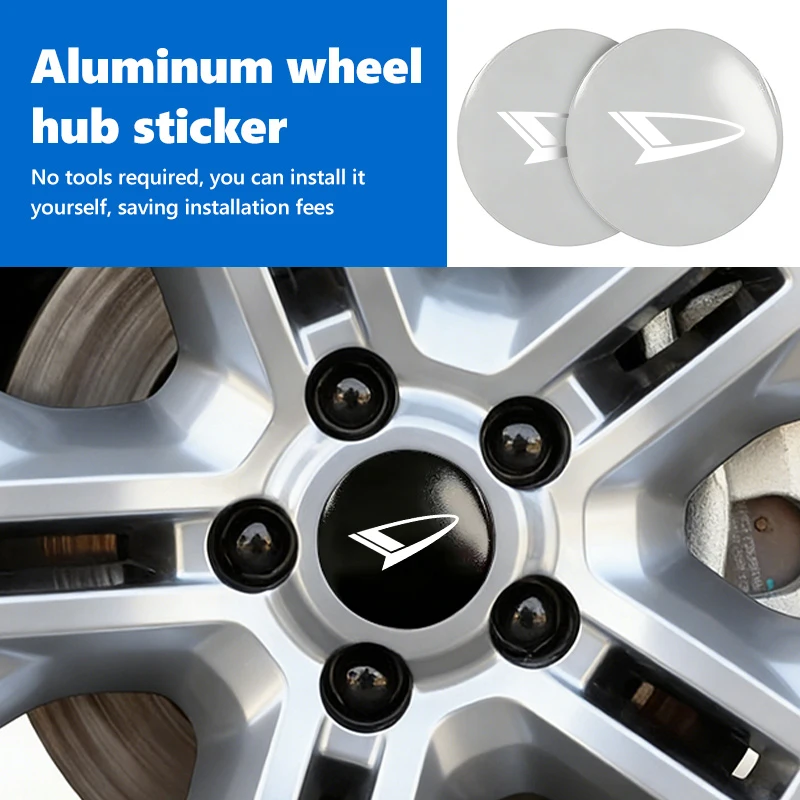 For Daihatsu 56mm Aluminum Car Wheel Center Hub Cap Sticker Decoration Accessories Luxio Terios Sirion Mira Materia Rocky Move