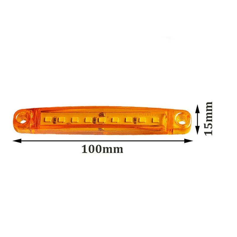 Indicador lateral para camión y remolque, luz de señalización trasera de freno, 9 LED, 12-24V, 2 piezas