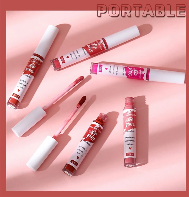 Rosaroter, mattierter, flüssiger Lippenstift, wasserfest, langlebig, feuchtigkeitsspendend, langlebiger Lippenstift, nicht klebender Lipgloss, koreanisches Make-up – Detail 25