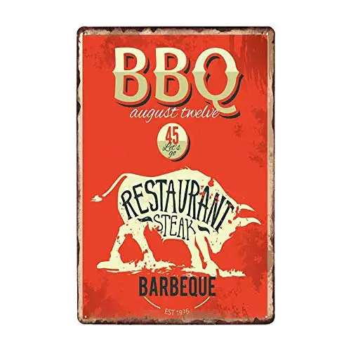 1pcs,Patisaner Barbecue Tin Sign Retro Metal Plaque Wall Poster Board Bar Decoration Farmhouse Decoration