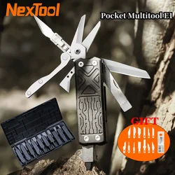 NexTool multiherramienta de bolsillo E1 10 en 1, cuchillo plegable, tijeras, alicates, sierra, senderismo al aire libre, Camping, equipo EDC, multiherramienta plegable, nuevo