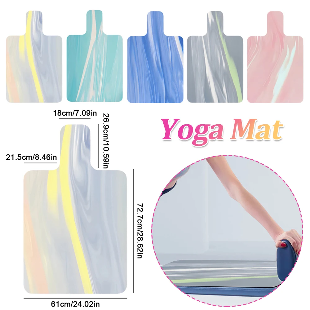 

Suede Yoga Mat Pilates Floor Mat Multi-Function Non Slip Exercise Mat 39x24in Ultra Thin Fitness Mat for Yoga Pilates