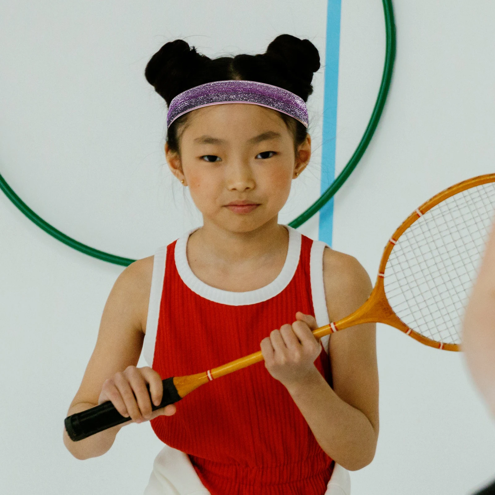 

4pcs Kids Sports Headb Stretchy Anti Skid Running Exercise Sweat Absorbing Elastic Hairb Accessories For Girls