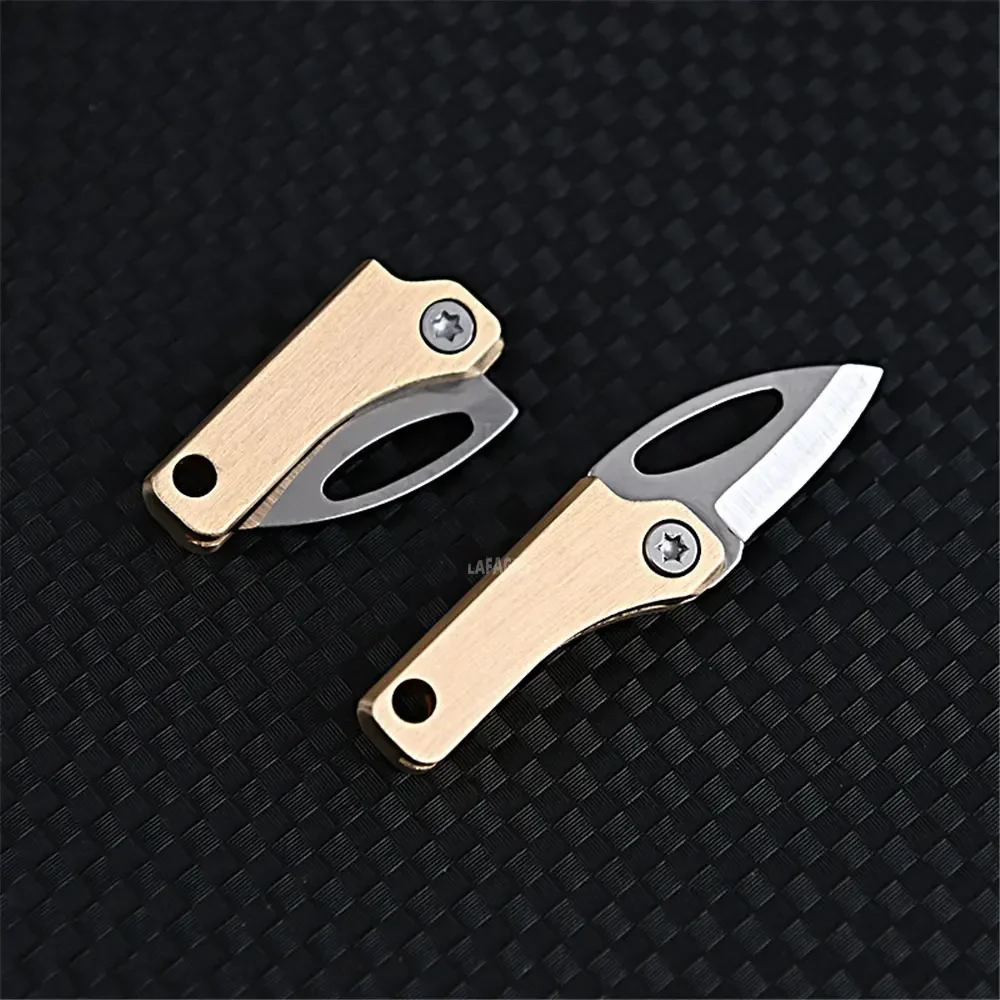 Multi-functional Brass Magnetic Knife Sharp Pocket Key Chain Open Courier Tool Mini Durable Small Portable Outdoor Box Opener